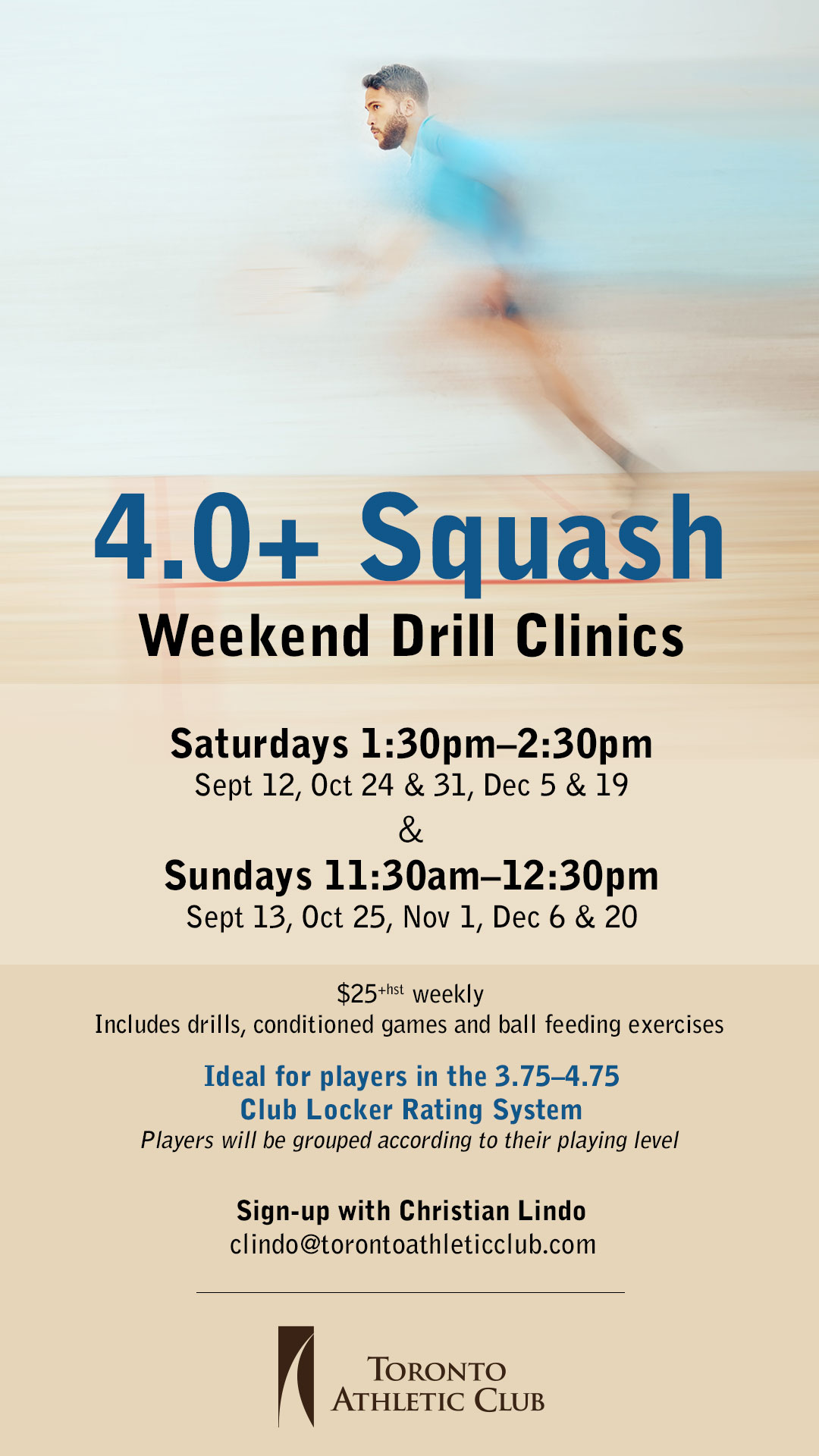 Intermediate Squash Weekend Drill Clinics