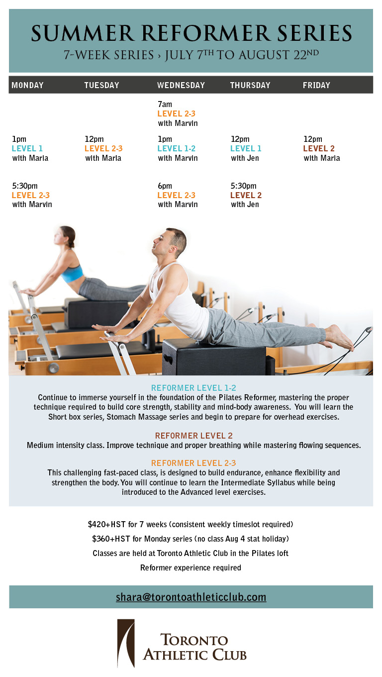 Summer Reformer Series - 7-week series - July 7th-August 22nd