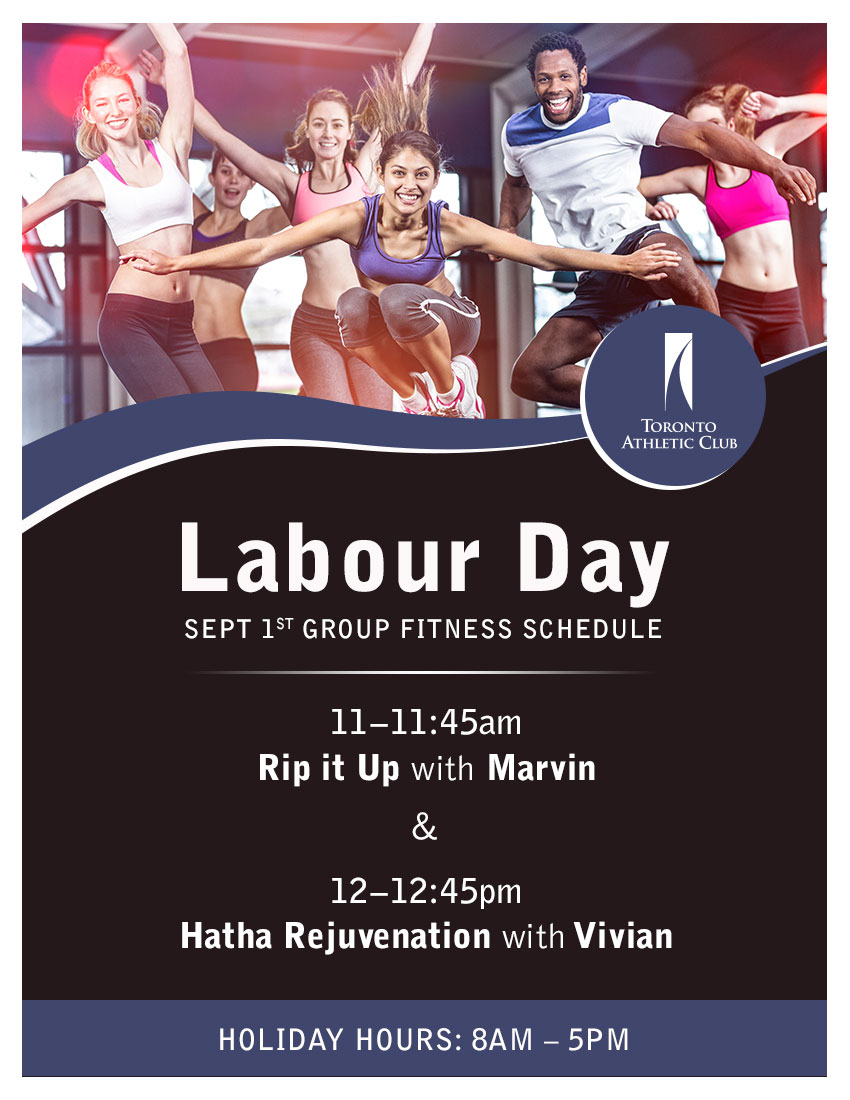 Labour Day Class Schedule - September 1st