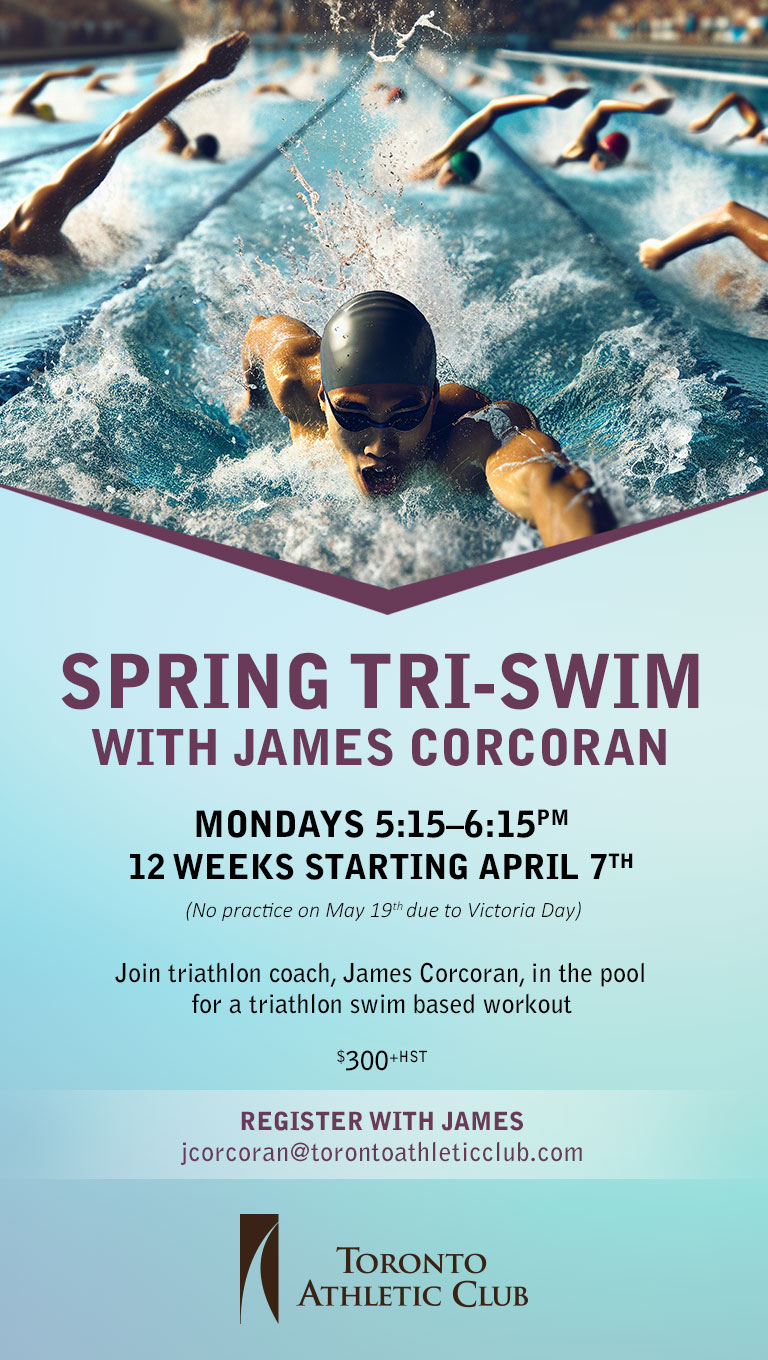 Spring Tri-Swim with James Corcoran - Mondays, 5:15-6:15pm, 12 weeks starting April 7th